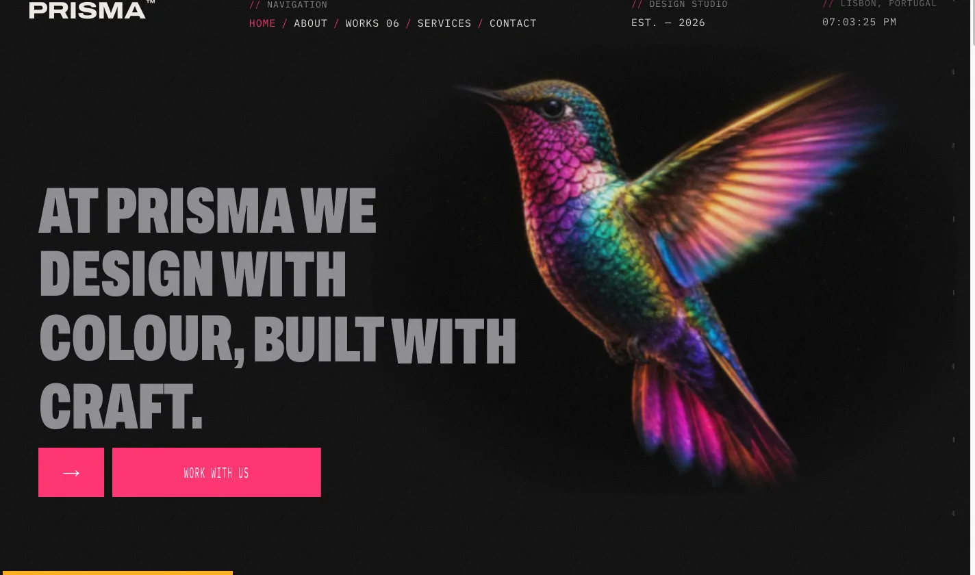 Home page of the PRISMA site.